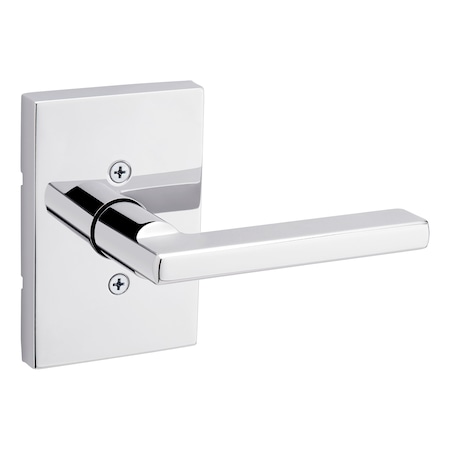 Kwikset Halifax Lever with Rectangular Rose Half Dummy Door Lock Bright Chrome Finish 788HFLRCT-26